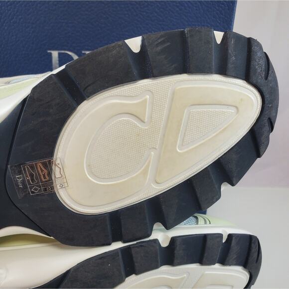NWT$1,200 Dior Mens B30 Sneaker White Grey Mesh and Technical Fabric Sz 42 (US9) - Picture 9 of 14